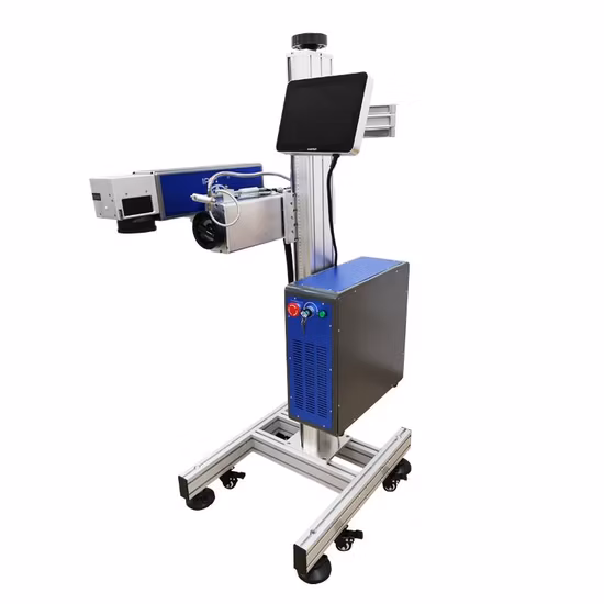 Qbcode High Speed Multiple Language30W Static Fiber Laser Marking Machine for Metal, Glass, Plastic with CE Certification